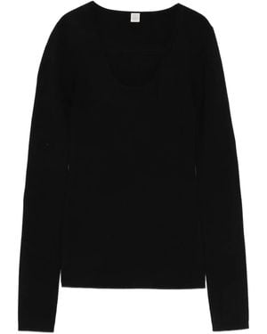 TOTEME Gebreide Trui Van Merinowol - Zwart