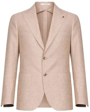 Tagliatore Peak-Lapel Two-Button Blazer - Natural