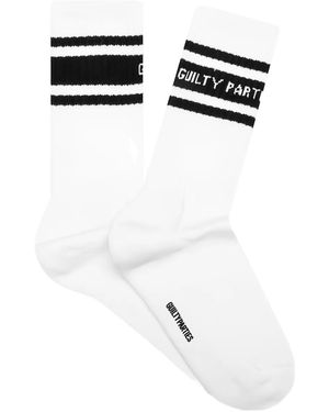 Wacko Maria Gestreifte Socken - Schwarz