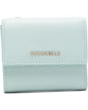 Coccinelle Small Metallic Wallet - Blue