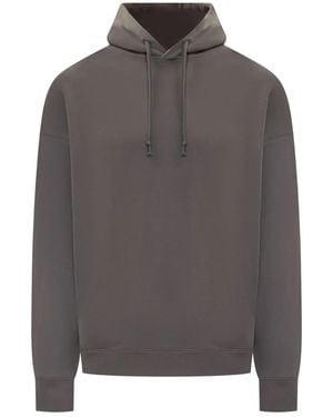 Y-3 Graphic-Print Hoodie - Grey