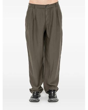 Andrea Ya'aqov Pleated Patch-Pocket Trousers - Brown