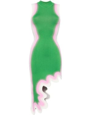 Ph5 Brooklyn Wavy Asymmetric Dress - Green