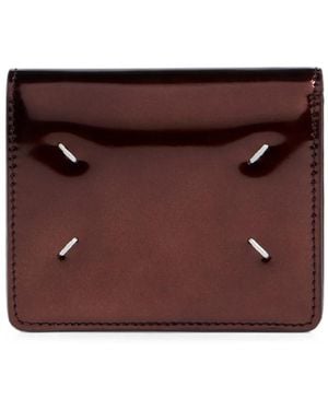 Maison Margiela Four-Stitch Leather Wallet - Purple