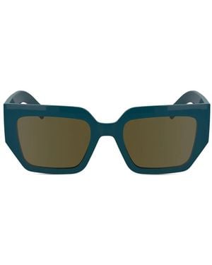 Karl Lagerfeld ロゴ サングラス - グリーン