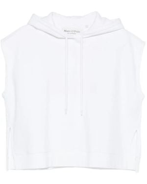 Marc O' Polo Sudadera con capucha y abertura lateral - Blanco