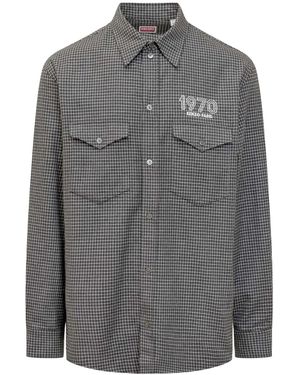 KENZO Hemd Mit Logo-Stickerei - Grau