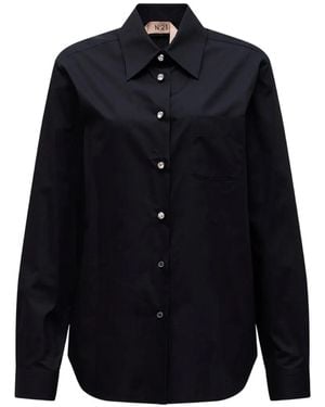 N°21 Crystal-Embellished Shirt - Blue