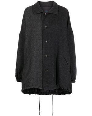 Yohji Yamamoto Herringbone-Pattern Wool Jacket - Black