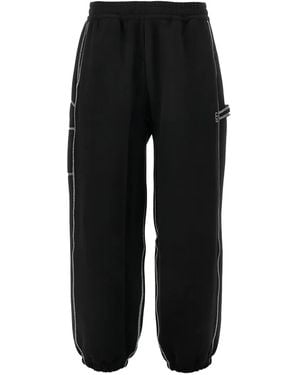 EA7 Contrast-Trim Joggers - Black