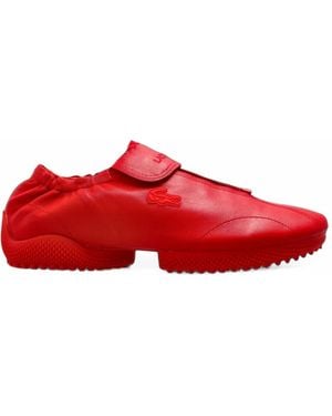 Lacoste Runway Low Set Leather Sneakers - Red