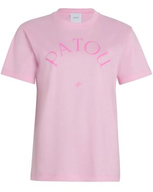 Patou T-Shirt Con Monogramma - Rosa