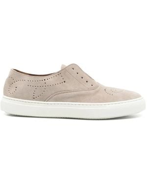 Fratelli Rossetti Perforated Suede Loafers - White
