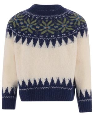Howlin' Wollpullover Mit Fair-Isle-Strickmuster - Blau