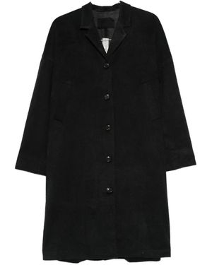 Private 0204 Cashmere Single-Breasted Coat - Black
