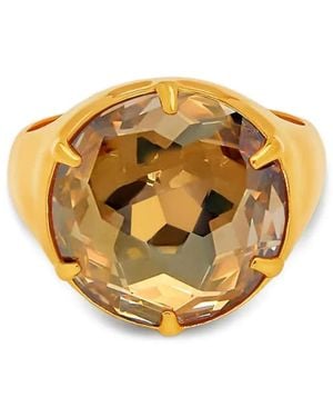 Oscar de la Renta Crystal Ring - Metallic