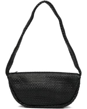 St. Agni Schultertasche Mit Gittermuster - Schwarz