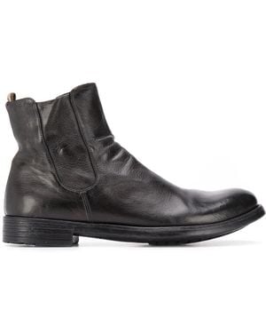 Officine Creative Slouch Leather Ankle Boots - Black