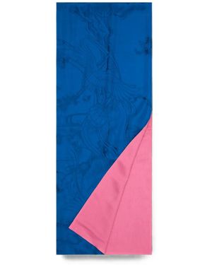 Shanghai Tang Crane And Pine Scarf - Blue
