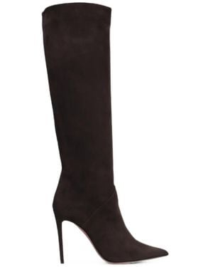 Castagna Smirne Pointed-Toe Stiletto-Heel Boots - Black
