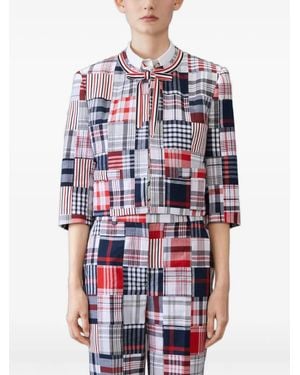 Thom Browne Patchwork Cardigan - Red