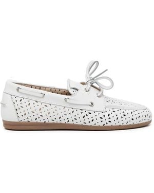 POSA Perforated Loafers - White