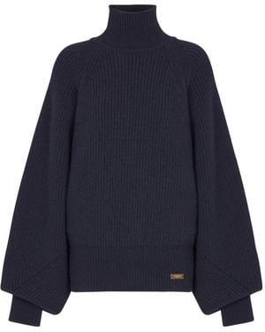 Balmain Jersey con parche del logo - Azul