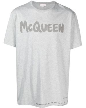 McQueen ロゴ Tシャツ - グレー