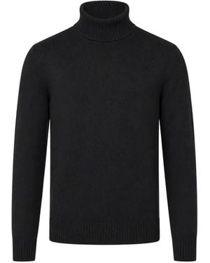 Altea Roll-Neck Ribbed-Trim Sweater - Black