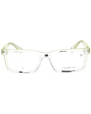 Calvin Klein Rectangle-Frame Glasses - White