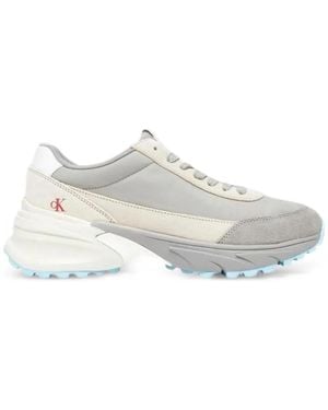 Calvin Klein Hike Runner Suede-Panelled Sneakers - White