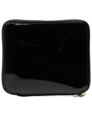 Comme des Garçons Patent Leather Zipped Wallet - Black