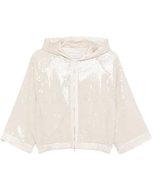 Peserico Zip Fastening Hooded Jacket - White