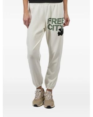 Freecity Cotton Track Pants - Natural