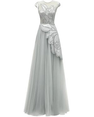 Gemy Maalouf Cut-Out Short Sleeves Dress - White