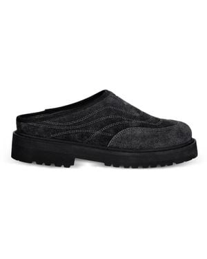 Diemme Contrast-Stitch Slip-On Mules - Black
