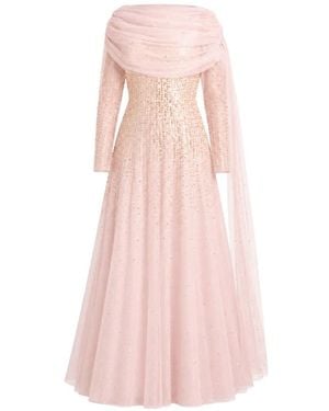 Needle & Thread Moonlight Sequin-Embellished Gown - Pink
