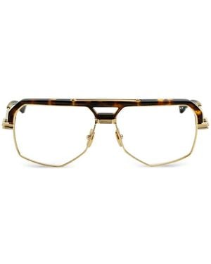 Dita Eyewear Occhiali Geometrici Con Effetto Tartarugato - Metallizzato