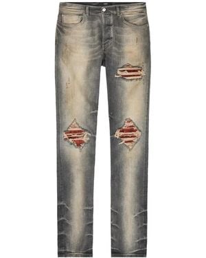 Amiri Distressed Patchwork Jeans - Grey