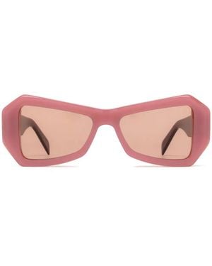 Retrosuperfuture Tempio Sonnenbrille Mit Eckigem Gestell - Pink