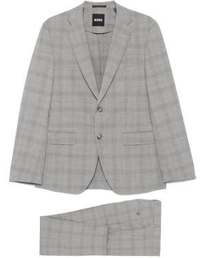 BOSS Checked Suit - Gray