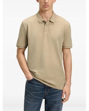 HUGO Cotton Polo Shirt - Natural