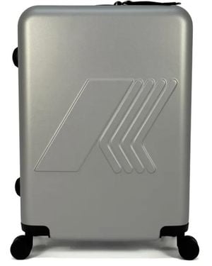 K-Way Logo-Embossed Luggage - Grey