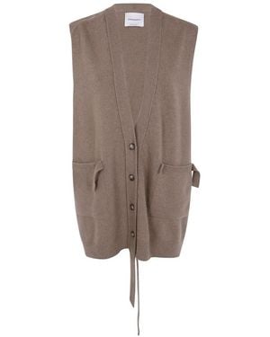 Laboratorio Capri Gilet Con Bottoni - Neutro