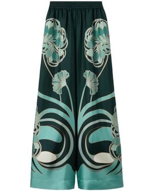La DoubleJ Floral-Print Trousers - Green