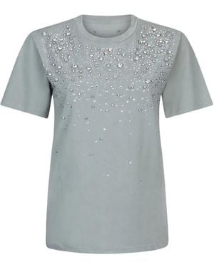 Liu Jo T-Shirt À Ornements - Gray