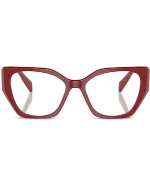 Prada Gafas Con Montura Oversize - Rojo