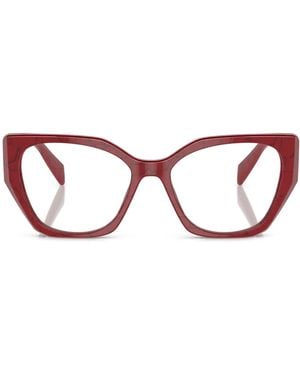 Prada Occhiali Oversize - Rosso