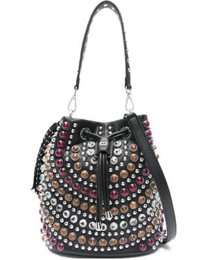 La Carrie Andromeda Studded Bucket Bag - Black
