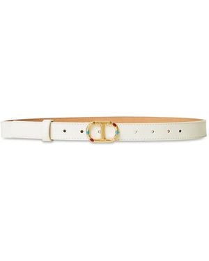 Twinset Ceinture À Boucle Logo - White